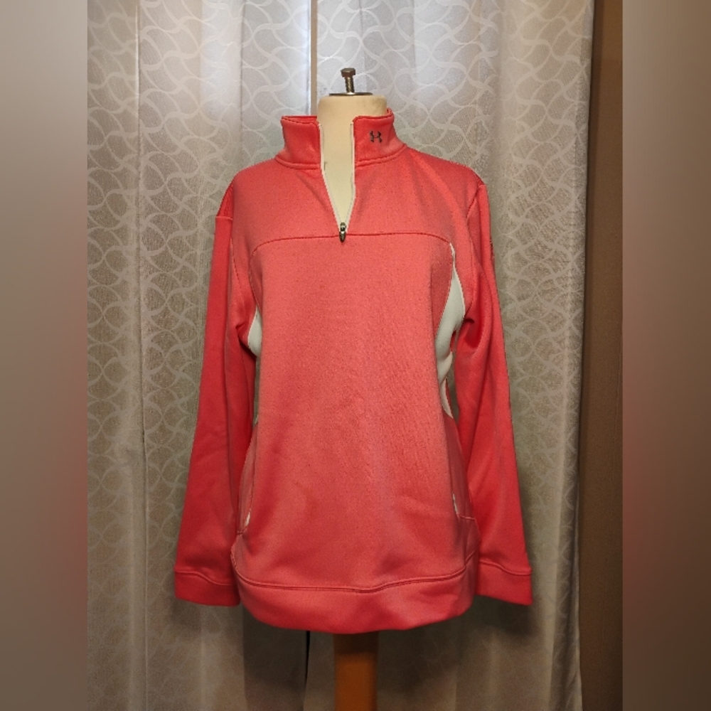 Women's Large Under Armour Pink Pullover with Embroidered Logo